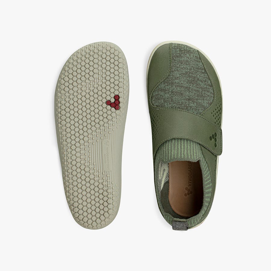 Vivobarefoot Primus Knit Wool Vandresko Børn Grøn | Danmark 0214YXFU